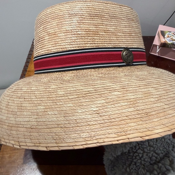 NWOT Tula Pink Carmel Palm Straw Sun Hat UPF 50+ Fair Trade One Size - Picture 3 of 8